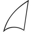 download Shark Fin Sail Abstract 002 clipart image with 90 hue color