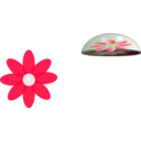 download Flower In Glass Paper Weight clipart image with 45 hue color