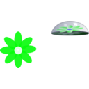 download Flower In Glass Paper Weight clipart image with 180 hue color