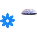 download Flower In Glass Paper Weight clipart image with 270 hue color