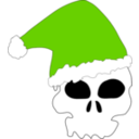 download Santa Skull clipart image with 90 hue color