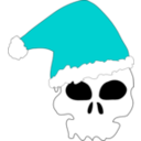 download Santa Skull clipart image with 180 hue color