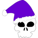 download Santa Skull clipart image with 270 hue color