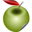 download Apple clipart image with 0 hue color