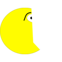download Terrified Pacman clipart image with 0 hue color
