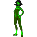 download Superheroine Dark clipart image with 90 hue color