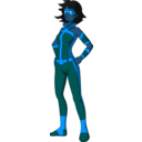 download Superheroine Dark clipart image with 180 hue color