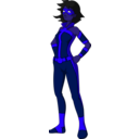 download Superheroine Dark clipart image with 225 hue color