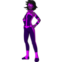 download Superheroine Dark clipart image with 270 hue color