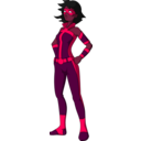 download Superheroine Dark clipart image with 315 hue color