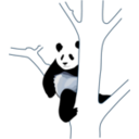 download Giant Panda 2 clipart image with 180 hue color