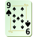 download Ornamental Deck 9 Of Spades clipart image with 45 hue color
