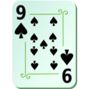 download Ornamental Deck 9 Of Spades clipart image with 90 hue color