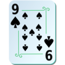 download Ornamental Deck 9 Of Spades clipart image with 135 hue color
