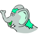 download Drawn Elefant clipart image with 135 hue color