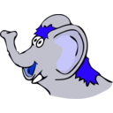 download Drawn Elefant clipart image with 225 hue color