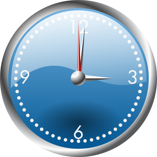 A Blue And Chrome Clock