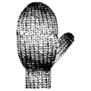 download Mitten With Knitted Texture clipart image with 180 hue color