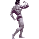 download Posing Bodybuilder clipart image with 45 hue color