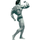 download Posing Bodybuilder clipart image with 270 hue color