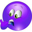 download Scared Smiley Emoticon clipart image with 225 hue color