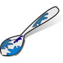 download Dirty Spoon clipart image with 180 hue color