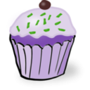 download White Muffin clipart image with 225 hue color