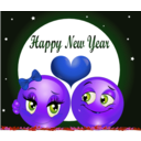 download Happy New Year Smiley Emoticon clipart image with 225 hue color