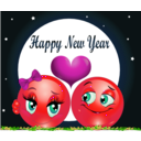 download Happy New Year Smiley Emoticon clipart image with 315 hue color