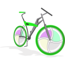 download Bicycle clipart image with 90 hue color