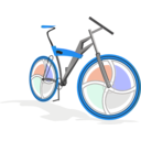 download Bicycle clipart image with 180 hue color