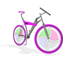 download Bicycle clipart image with 270 hue color