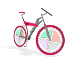 download Bicycle clipart image with 315 hue color