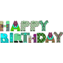 download Happy Birthday clipart image with 135 hue color