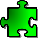 Green Jigsaw Piece 12