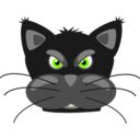 download Angry Black Panther clipart image with 90 hue color
