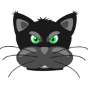 download Angry Black Panther clipart image with 135 hue color