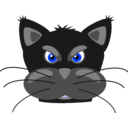 download Angry Black Panther clipart image with 225 hue color