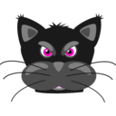 download Angry Black Panther clipart image with 315 hue color