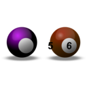 download Snooker Balls clipart image with 270 hue color
