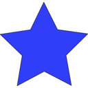 download Simple Star clipart image with 180 hue color