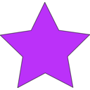download Simple Star clipart image with 225 hue color