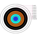 download Archery Target Points clipart image with 180 hue color