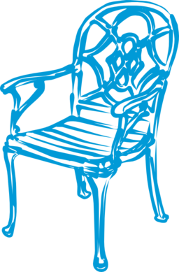 Slim Blue Chair