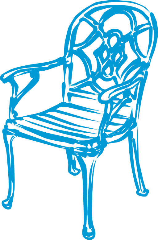 Slim Blue Chair