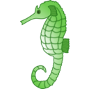 download Seahorse clipart image with 270 hue color