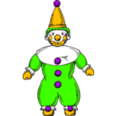 download Clown clipart image with 45 hue color