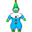 download Clown clipart image with 135 hue color