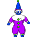 download Clown clipart image with 225 hue color