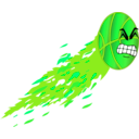 download Flamed Basketball clipart image with 90 hue color